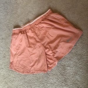 Peach Nike Dri-Fit running shorts! 💗